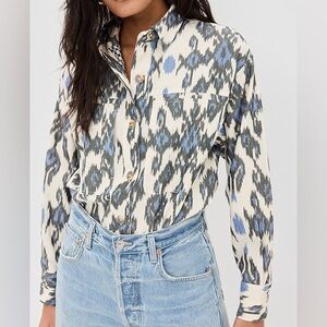 Ulla Johnson Cassia Button Down - Celeste